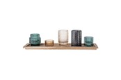 Decoration - Bloomingville Sanga Tray w/Votive - Blue/Nude - Set of 6 - 82047622
