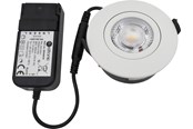 Lampor - Nordtronic Low Profile Flexible G2 Ø75 with driver 6W 3000K matte white - 35711013