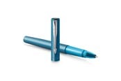 Skriv- och ritverktyg - Parker Vector XL Rollerball-penna | Metallisk blågrön lack på mässing | Fin spets med svart bläckfyllning | Presentförpackning - 2159776