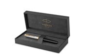 Skriv- och ritverktyg - Parker 51 Premium reservoarpenna | Premium-kollektion | Svart med guldkant | Fint tips | Blått/svart bläck | Presentförpackning - 2169030