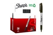 Skriv- och ritverktyg - Sharpie permanenta märkpennor | Fin spets | Svart | 36 stycken - 2025040
