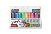 Skriv- och ritverktyg - Sharpie permanent märkpennset | Exklusivt färgsortiment | Fin spets | 20 stycken - 2061128