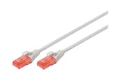 Nätverkskabel - DIGITUS patch cable - 50 cm - grey - Grå - 0.5m - DK-1617-005-10