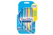Skriv- och ritverktyg - Paper Mate Flexgrip Ultra Pastell Kulspetspennor | Mediumspets (1.0mm) | Svart bläck | Pennkropp i pastellfärger | 5 stycken - 2152934