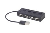 USB Hub - Gembird UHB-U2P4-05 - hub - 4 ports USB Hub - 4 porte - Svart - UHB-U2P4-05