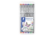 Skriv- och ritverktyg - Staedtler Fineliner pigment lin. 0.5mm 6 col. - 30805-SSB6