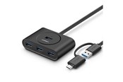 USB Hub - UGREEN USB 3.0 Hub with USB-A & USB-C Port USB Hub - USB 3.0 - 4 porte - Svart - 40850
