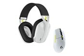 Mus - Logitech Wireless Gaming Combo - BLACK+WHITE+LIME - Gamingmus - Optic - 6 knappar - Vit - 981-001230