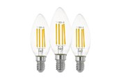 Glödlampor - EGLO LED-glödlampa C35 Candle 7W/827 806 lumen clear 3-pack E14 - 113107