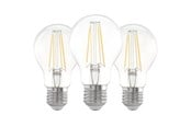 Glödlampor - EGLO LED-glödlampa A60 Standard 7W/827 806 lumen clear 3-pack E27 - 113105