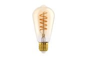 Glödlampor - EGLO LED-glödlampa ST64 Spiral 4W/822 270 lumen clear 3-step dimmable E27 - 110077