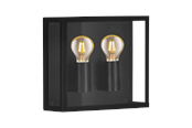 Lampor - EGLO ALAMONTE 1 outdoor wall lamp 2xE27 black/clear - 900698