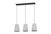 Lampor - EGLO ALSAGER long table pendant lamp black/grey - 43985