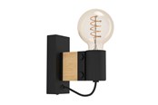 Lampor - EGLO BAILRIGG wall lamp black/brown - 43903