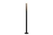 Lampor - EGLO BARBOTTO floor lamp 3000K black/wood - 900877