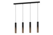 Lampor - EGLO BARBOTTO long table pendant black/wood - 900875