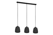 Lampor - EGLO BARLASTON long table pendant black/grey - 43962