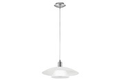 Lampor - EGLO BRENDA pendant lamp Ø395 mm white/brushed steel - 87052