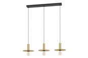 Lampor - EGLO ESCANDELL long table pendant black/brushed brass - 900732