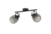 Lampor - EGLO GIRONA spot rail 2L black/brushed brass - 900662