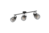 Lampor - EGLO GIRONA spot rail 3L black/brushed brass - 900663