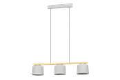 Lampor - EGLO MARIEL long table pendant light grey/brown - 900362