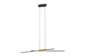 Lampor - EGLO PANAGRIA long table pendant black/wood - 900489