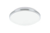 Lampor - EGLO PINETTO ceiling lamp Ø340 mm 4000K IP44 white/chrome - 900365