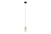 Lampor - EGLO POZUETA 1 pendant black/wood - 900801