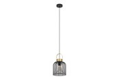 Lampor - EGLO ROUNDHAM pendant lamp Ø220 mm black/brushed brass - 43963