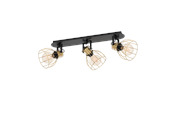 Lampor - EGLO SAMBATELLO spotlight 3L black/brushed brass - 900384