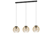 Lampor - EGLO VENEZUELA long table pendant black/gold - 900167