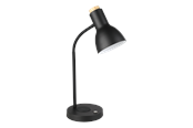 Lampor - EGLO VERADAL-QI table lamp with touch black/wood - 900628