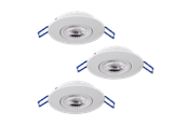 Lampor - EGLO ZUJAR Recessed spotlight Ø90 340lm 3-pack white - 75763