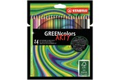 Hobby Tillbehör - STABILO ® Arty GREENcolors FSC®-certified colored pencil cardboard wallet of 24 pens - 208706