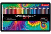 Hobby Tillbehör - STABILO aquacolor® Aquarellable colored pencil metal box of 36 pens - 1636/6