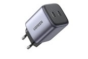 Mobile - Adapters & Chargers - UGREEN Nexode GaN 45W Dual USB-C PD Charger - Space Gray - 90573