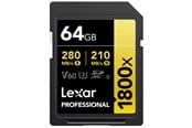 Flashram & USB Flash Drives - Lexar Professional Gold 1800x SD - 280MB/s - 64GB - LSD1800064G-BNNNG