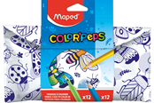 Skriv- och ritverktyg - Maped Pencil case to fill in. With 12 felttips and 12 colour pencils - 984729