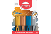 Skriv- och ritverktyg - Maped Fluopeps glitter metal highlighters set 4 ass. - 742000