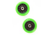 Utomhuslek - My Hood Set of Wheels 100 mm - Black/Lime - 505086