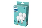 Glödlampor - Philips LED-glödlampa Standard A60 8W/840 (60W) Frosted 4-pack E27 - 929002306397