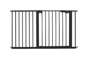 Babyvård - BabyDan Premier säkerhetsgrind, barngrind extra bred, svart, 126-132,2 cm - 500918