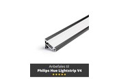 Smarta Hem - Light Solutions Aluminiumsprofil - Model C til Philips Hue og WiZ - Sort - 5714255008098