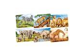 Pusselspel - Goki Wooden Mini Puzzle - Wild Animals Golv - 57419
