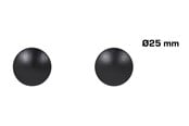 Fästen & gångjärn - Home>it Wooden Knob Ø25 mm Oak Black 2-pack - 12815