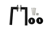 Fästen & gångjärn  - Home>it Door Handle With V-handle 19 mm.  Matt Black - 13336