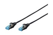 Nätverkskabel - DIGITUS Professional patch cable - 50 cm - black RAL 9005 - Svart - 0.5m - DK-1532-005/BL