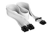 Strömkabel (intern) - Corsair Premium individually sleeved 12VHPWR - Vit - CP-8920332