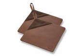 Kökstillbehör - Pillivuyt Potholder 20.5 x 20.5 cm 2 pcs Brown Canvas/Leather - 29575